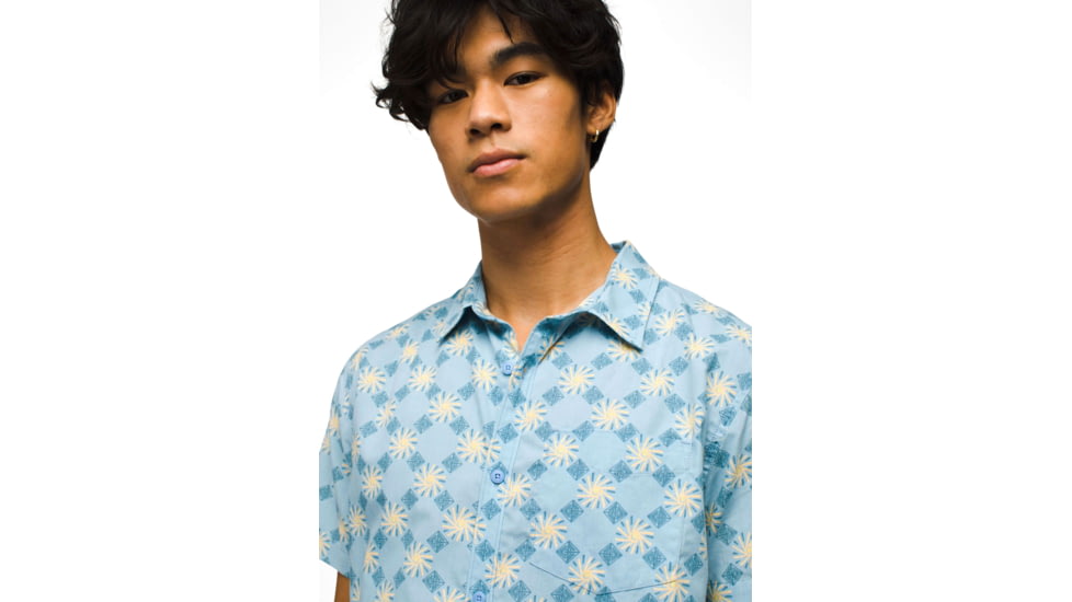 prAna Stimmersee Shirt Slim Fit - Mens, Crescent Bay Sol, L, 1970111-408-SL-L