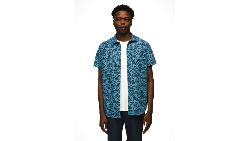 prAna Stimmersee Shirt Slim Fit - Mens, High Tide Stretch, XL, 1970111-409-SL-XL