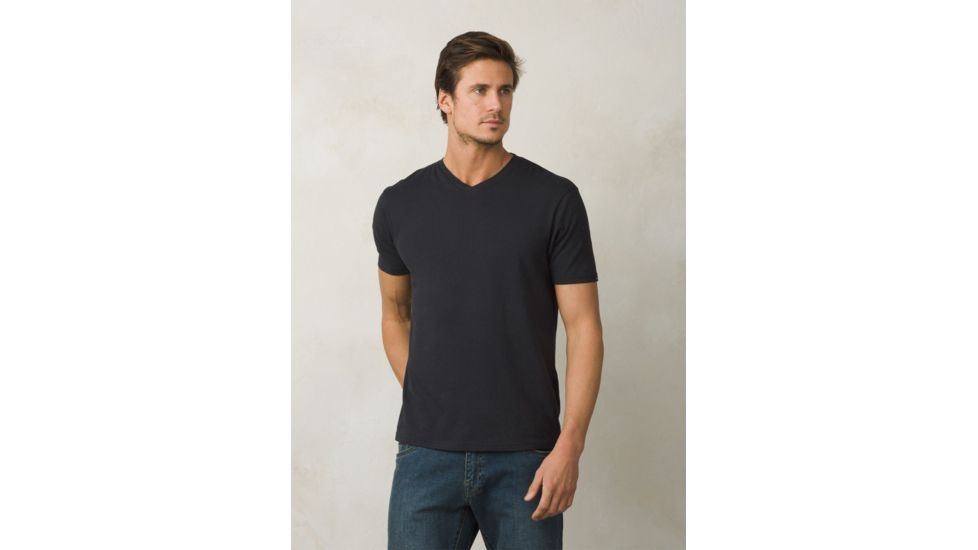 Prana PrAna V-Neck Mens, Black, Small, M1VNEK114-BLK-S