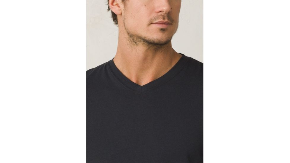 Prana PrAna V-Neck Mens, Black, Small, M1VNEK114-BLK-S
