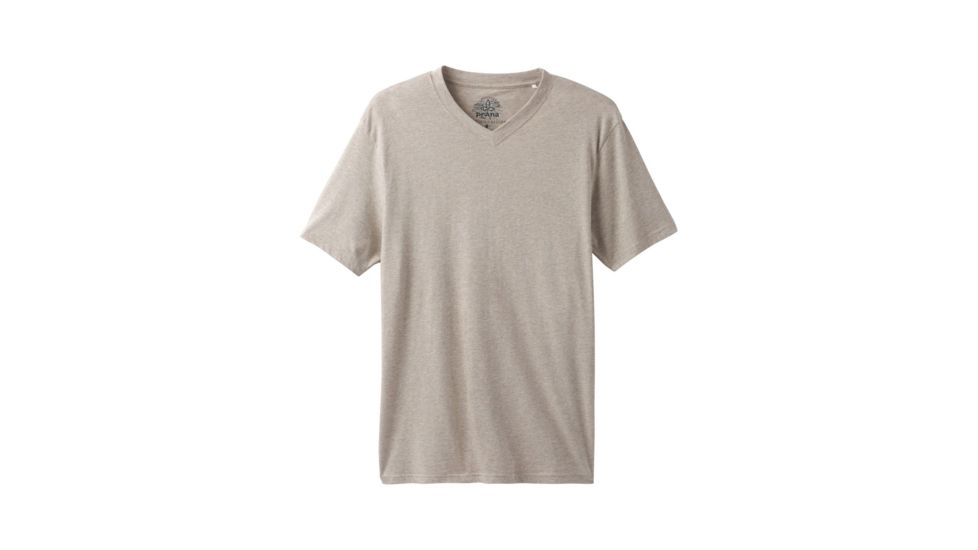 prAna V-Neck T-Shirt - Men's, Dark Khaki Heather, Large, M1VNEK114-DKHT-L