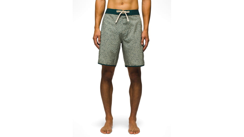 prAna Vintage Boardshort 8in Inseam - Mens, Juniper Green Sharkstooth, 38, 1972761-962-08-38