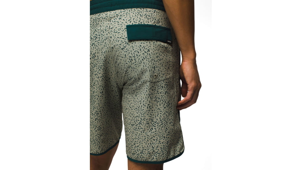 prAna Vintage Boardshort 8in Inseam - Mens, Juniper Green Sharkstooth, 38, 1972761-962-08-38