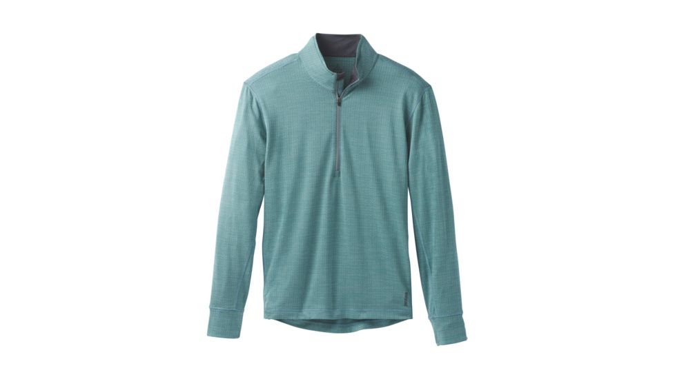 prAna Pratt 1/4 Zip Mens, Starling Green, Large, M21181418-STGR-L