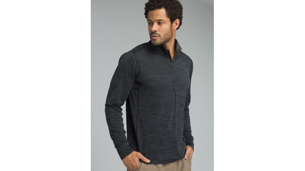 prAna Pratt 1/4 Zip Shirt - Men's, Black, XXLarge, M21181418-BLK-XXL