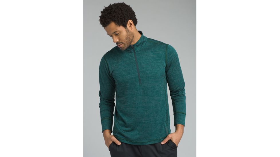 prAna Pratt 1/4 Zip Shirt - Men's, Highland Green, Small, M21181418-HLGR-S