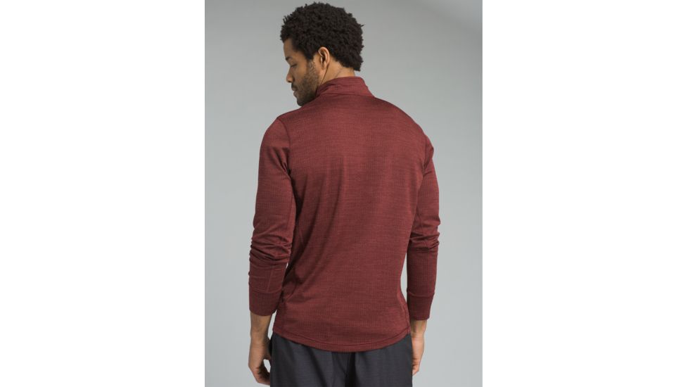prAna Pratt 1/4 Zip Shirt - Mens, Mulled Wine, Large, M21181418-MUWI-L
