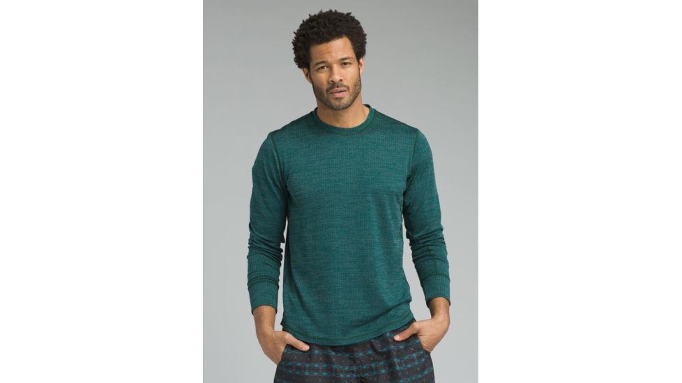 prAna Pratt Long Sleeve Crew - Men's, Highland Green, Medium, M21181410-HLGR-M