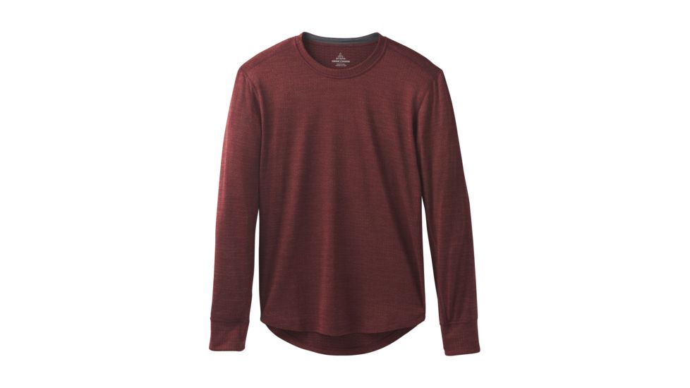 prAna Pratt Long Sleeve Crew - Mens, Mulled Wine, XXLarge, M21181410-MUWI-XXL