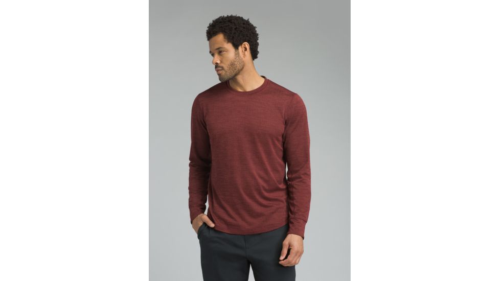prAna Pratt Long Sleeve Crew - Men's, Mulled Wine, XXLarge, M21181410-MUWI-XXL