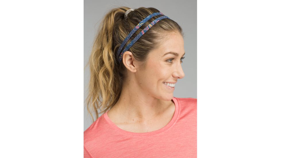 prAna Printed Double Headband, Blue Sierra, One Size, U5PHEA110-BLSI-O/S