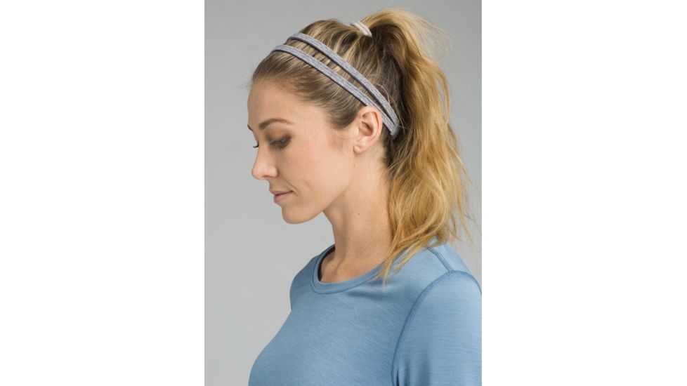 prAna Printed Double Headband, Silver Bodhi, One Size, U5PHEA110-SVBO-O/S