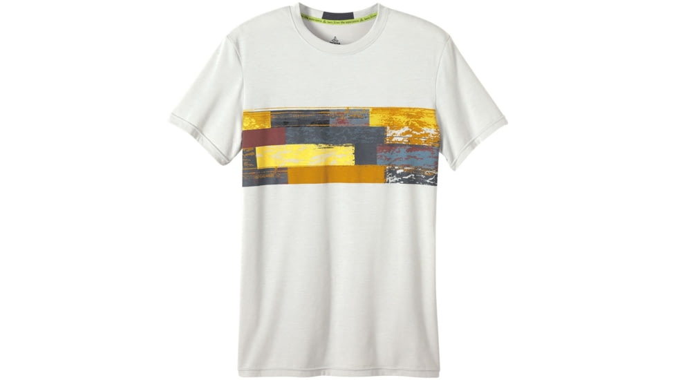 prAna Printed Ridge Tech T-Shirt - Men's -Silver-Medium