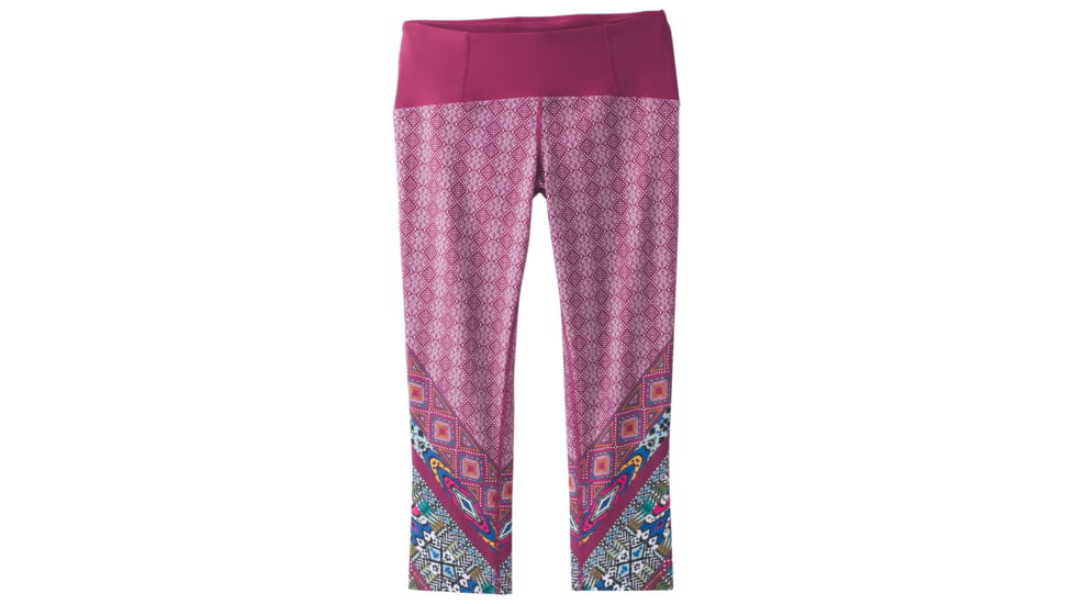 prAna Rai Swim Tight Womens, Pomegranate Marrakesh, Large, W4RAIN115-POMA-L