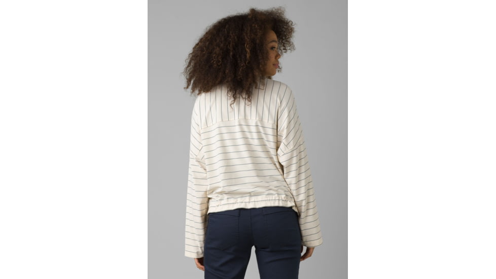 prAna Railay Pullover - Womens, Soft White Stripe, XS, 1970411-100-XS