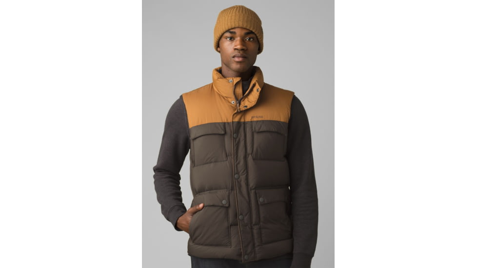 prAna Red Slate Vest, Walnut Colorblock, Large, M13202594-WACX-L