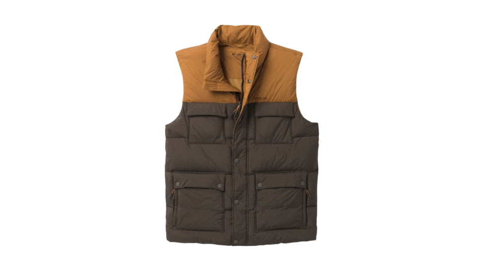 prAna Red Slate Vest, Walnut Colorblock, Large, M13202594-WACX-L