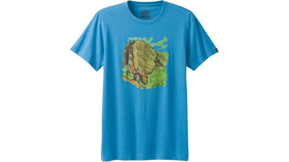 prAna Redlands Slim Short Sleeve T-Shirt - Men's-Vortex Blue-Small