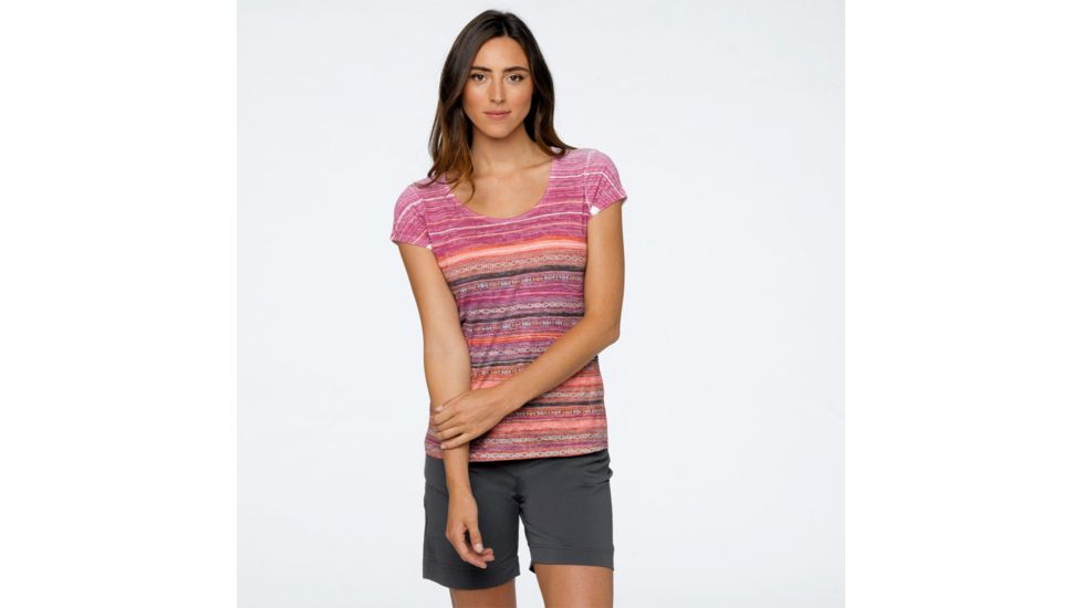 prAna Ribbon Tee - Women's-Fuchsia-X-Small