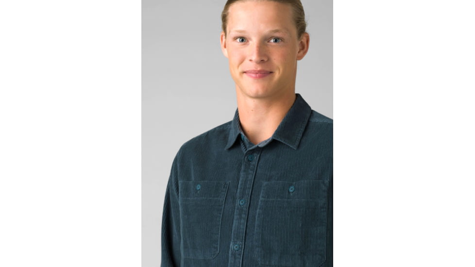 prAna Ridgecrest Long Sleeve Top - Men's, Extra Large, Deep Stellar, 1967951-400-ST-XL