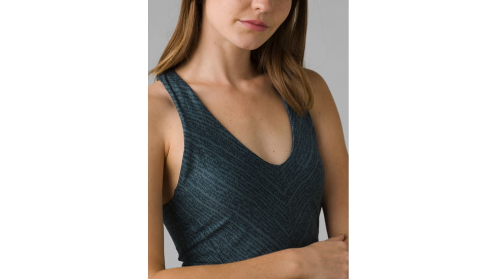 prAna Saxon Dress - Womens, Grey Blue Pebbles, M, 1970651-020-M