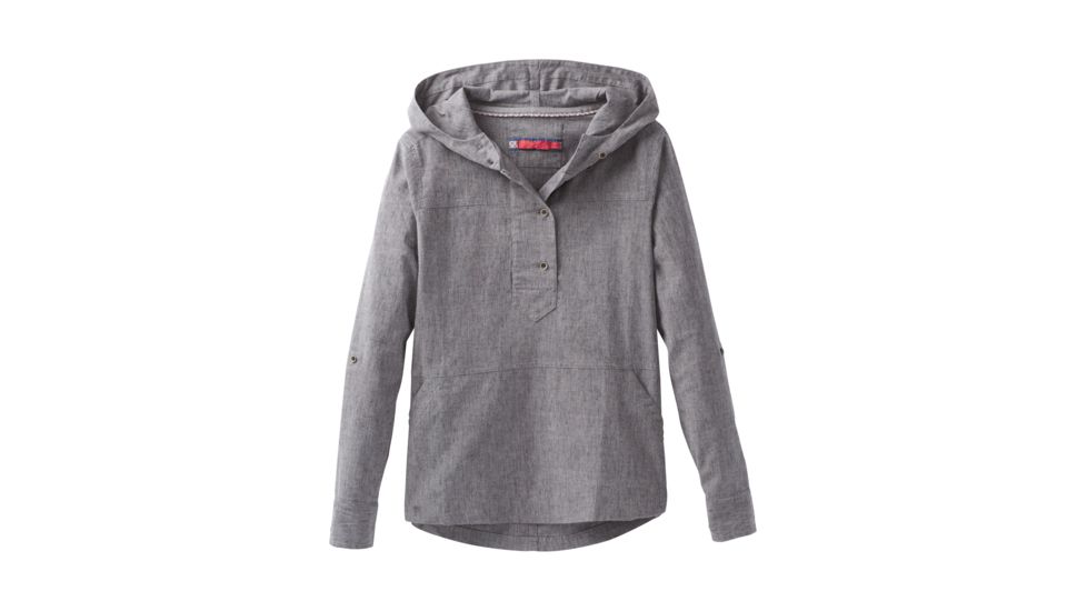 prAna Shelton Top - Womens, Gravel, Small, W23180503-GRA-S