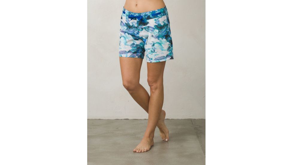 Prana Silvana Boardshort Womens, Blue Graceful, Small, W3SILV115-BXGR-S