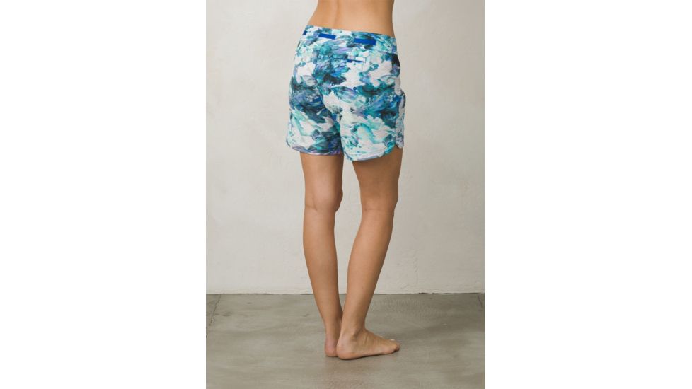 Prana Silvana Boardshort Womens, Blue Graceful, Small, W3SILV115-BXGR-S