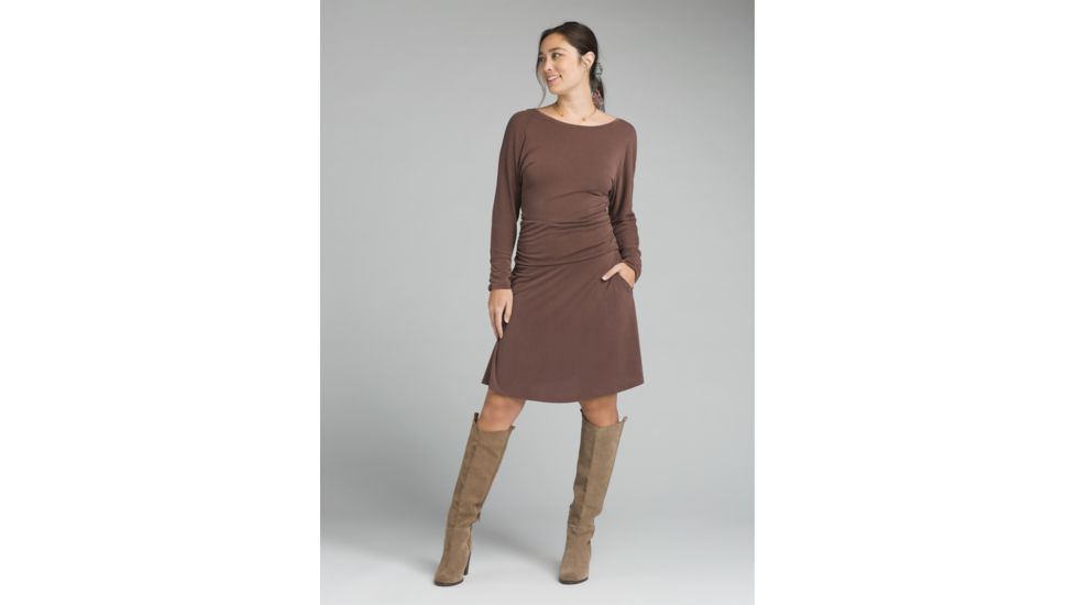 prAna Simone Dress - Womens, Wedged Wood, Large, W33180640-WDWO-L