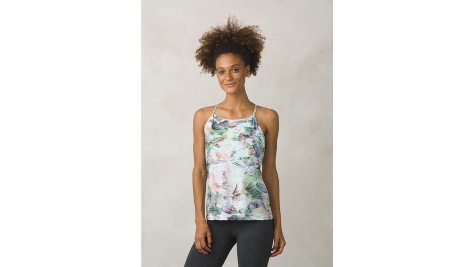 prAna Small Miracle Cami Shirt - Women's, White Graceful, Large, W11180337-WTGR-L