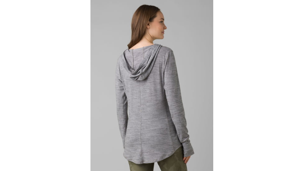 prAna Sol Protect Hoodie - Womens, Heather Grey, XS, 1962171-020-XS
