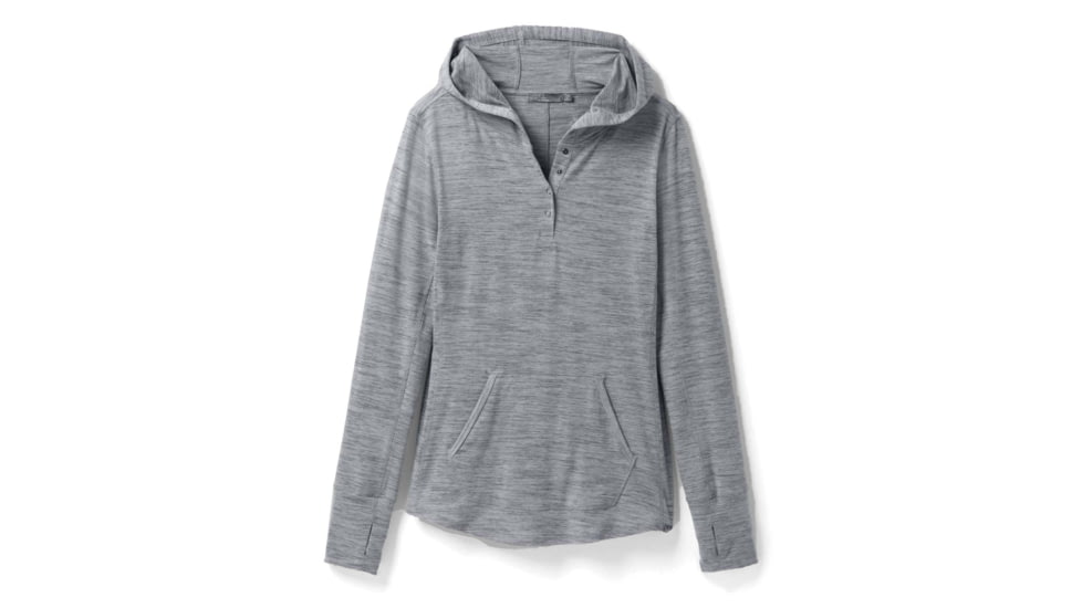 prAna Sol Protect Hoodie - Womens, Heather Grey, XS, 1962171-020-XS