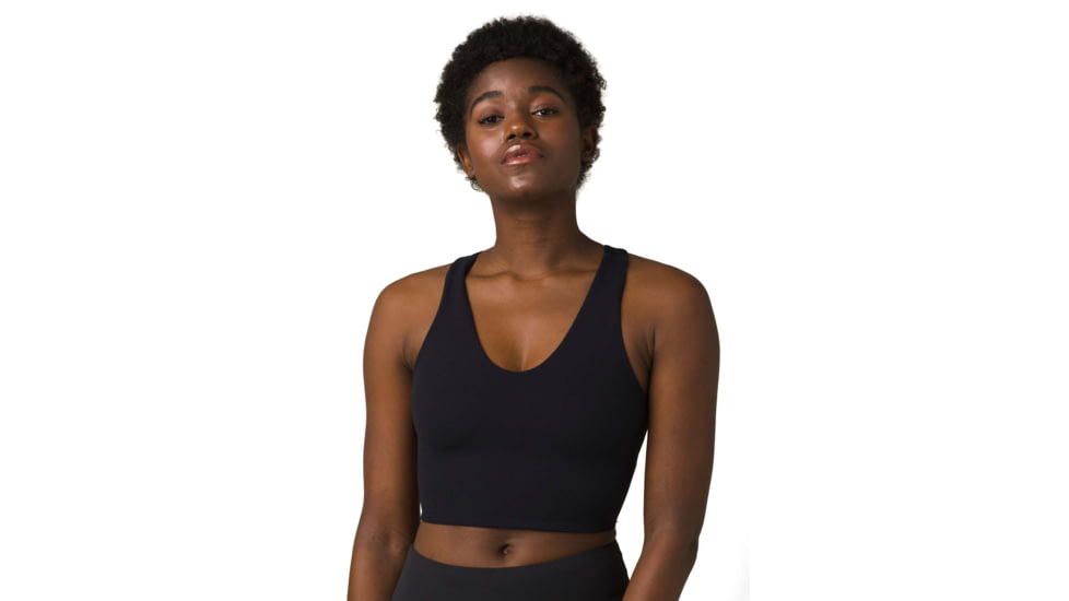 prAna Momento Crop Top - Womens, Medium, Black, 1963231-002-M