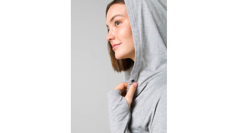 prAna Sol Searcher Hoodie - Womens, Heather Grey, Large, 1971551-020-L
