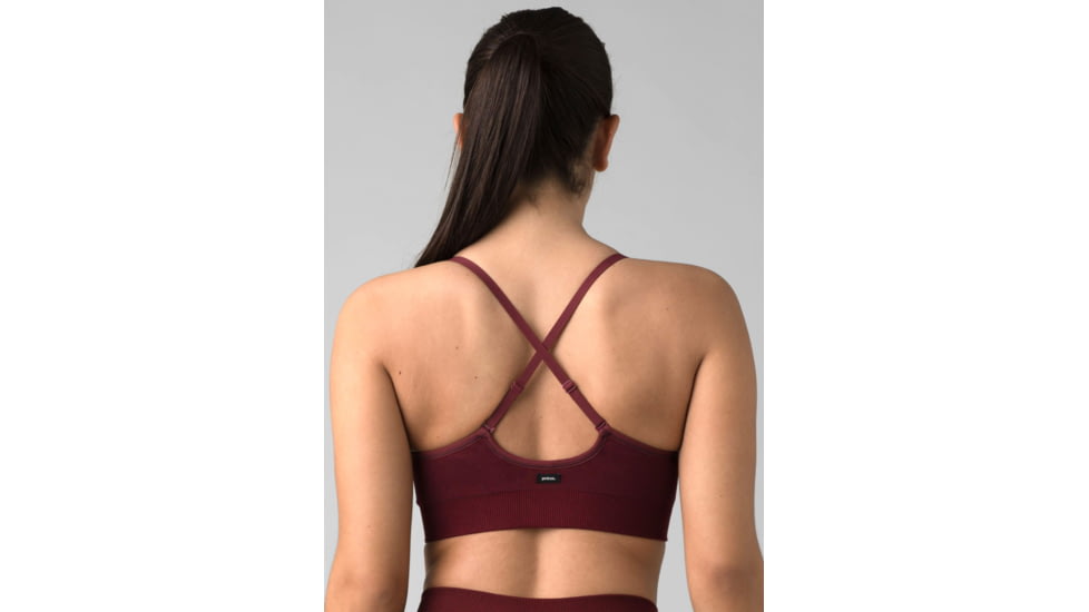 prAna Sopra Seamless Bra - Womens, Maroon, Small, 1970391-600-S