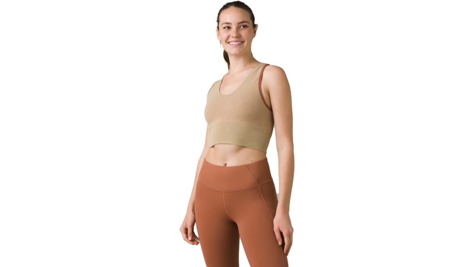 prAna Sopra Seamless Crop Top - Womens, Coastal Sage, S, 1970341-300-S