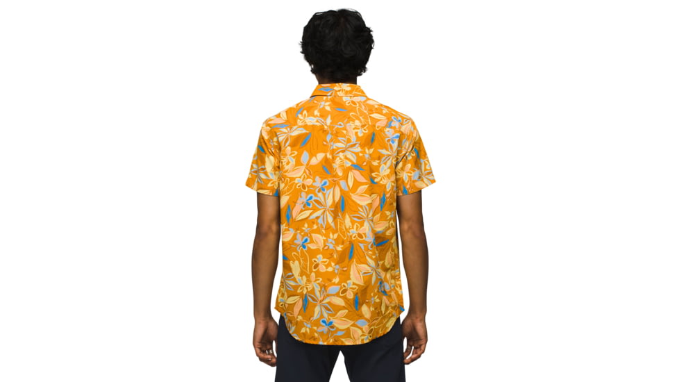 prAna Stimmersee Shirt Slim Fit - Mens, Ochre Star Floral, XXL, 1970111-800-SL-XXL