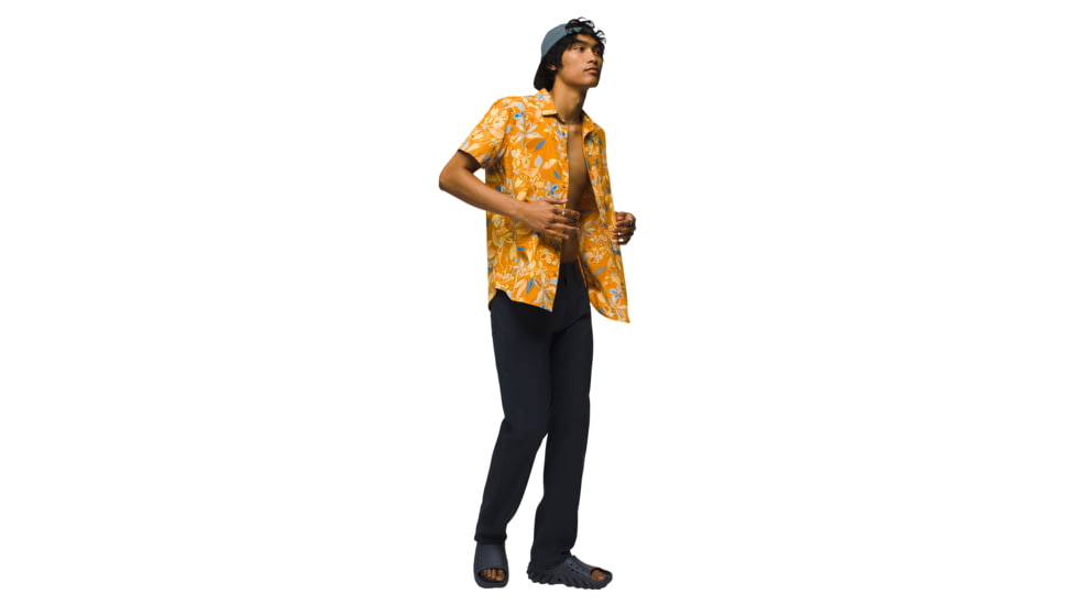 prAna Stimmersee Shirt Slim Fit - Mens, Ochre Star Floral, XXL, 1970111-800-SL-XXL