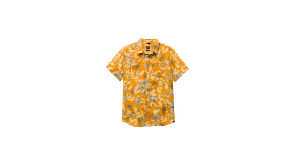 prAna Stimmersee Shirt Slim Fit - Mens, Ochre Star Floral, XXL, 1970111-800-SL-XXL