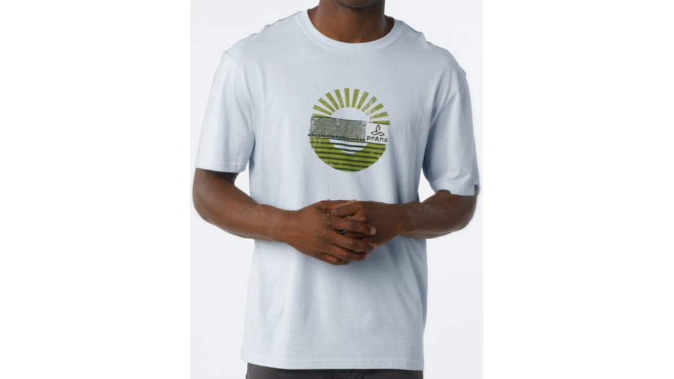 prAna Sunrise Short Sleeve Shirt - Men's -Light Blue-Medium