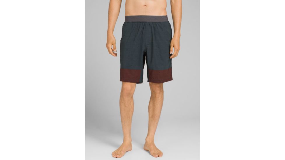 prAna Super Mojo Short II - Mens, Grey Blue Weave Stripe, Large, M31191060-GBWS-L
