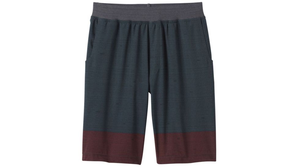 prAna Super Mojo Short II - Mens, Grey Blue Weave Stripe, Large, M31191060-GBWS-L