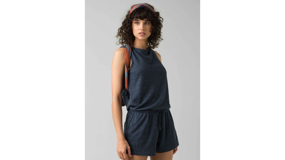 prAna Sylvie Romper - Womens, Black Stripe, Large, W31202002-BKST-L