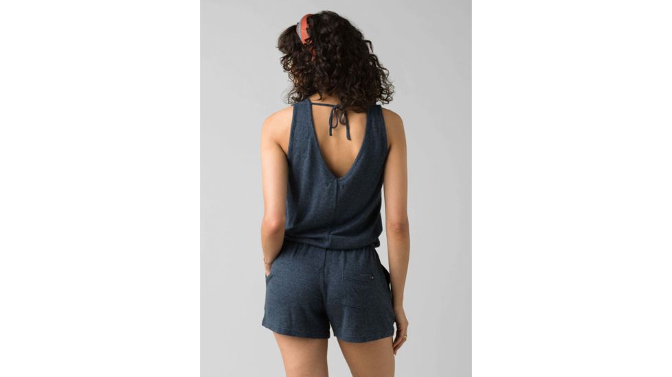 prAna Sylvie Romper - Womens, Black Stripe, Large, W31202002-BKST-L