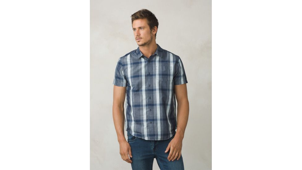 Prana Tamrack Short Sleeve Mens, Equinox Blue, X-Small, M11170303-EQBL-XS