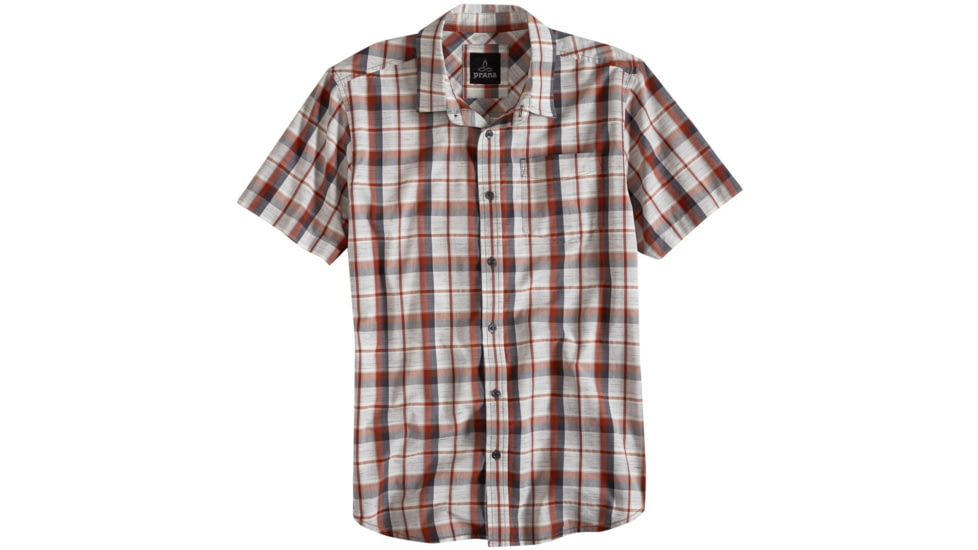 prAna Tamrack Short Sleeve Shirt - Men's -Henna-X-Large