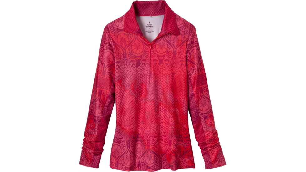 prAna Tatiana 1/2 Zip Shirt - Women's-Red Violet-Small