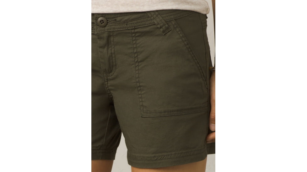 Prana Tess Short - 5in Inseam Womens, Cargo Green, 2, W3118RG10-CAGR-2