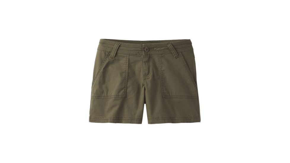 prAna Tess Short - 5in Inseam Womens, Cargo Green, 4, W3118RG10-CAGR-4