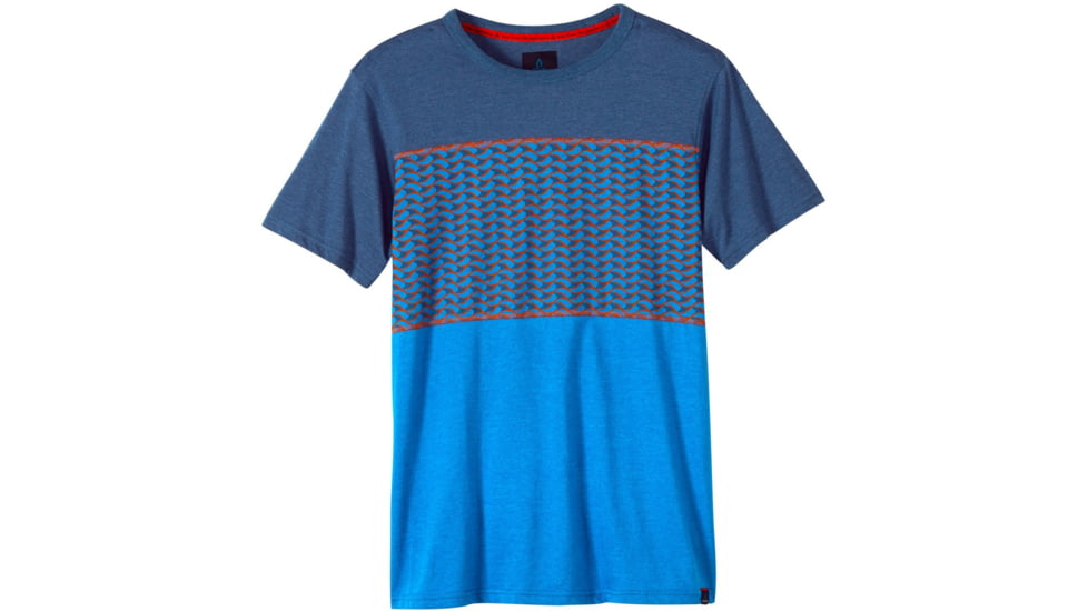 prAna Throttle Colorblocked Crew T-Shirt - Men's -Nautical-Large